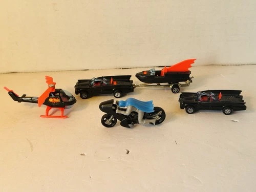 Vtg. Corgi Junior BATMAN Diecast Metal Toy Cars And Vehicles Lot Of 5 Excellent