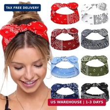 Tobeffect Paisley Bandana Headbands: Cute Summer Hair Accessories - Wide Knotted