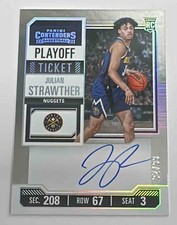 Julian Strawther 2023-24 Panini Contenders Playoff Ticket Auto /99 Nuggets RC KG