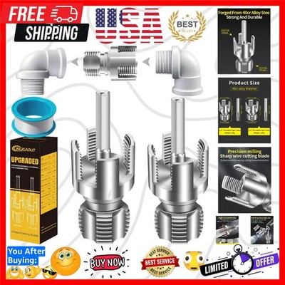 2-Piece PVC , 1/2 and 3/4 Inch | Internal and external pipe threader works wi...