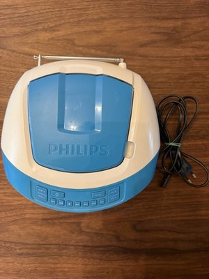 Philips AZ215N/12 CD-Player AM/FM UKW/MW Teleskopantenne Boombox blau/weiß