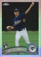 2011 Topps Chrome Refractors #209 Cory Luebke RC Rookie Card. rookie card picture