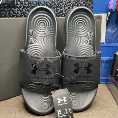 Under Armour Ignite Slides, Ultimate Black - Men's Size 14