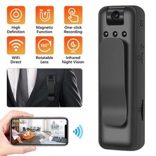 Portable 1080P WiFi Camcorder Police Body Camera HD 180  Video DVR IR Night Cam 