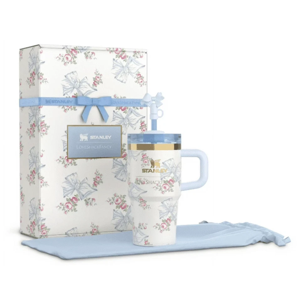 STANLEY LOVE SHACKFANCY FLORAL POWDER BLUE 20 OZ - Image 2 of 4