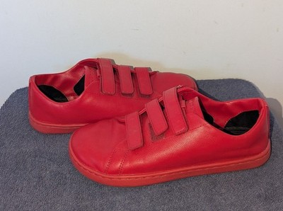 Feel Grounds Snap Barefoot Shoes Womens Size 7.5 Vibrant Red Vegan Leather