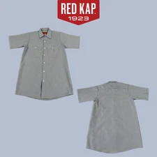 Red Kap (SL20) Mens Short Sleeve Stripe Work Shirt, Short-Sleeve Shirt