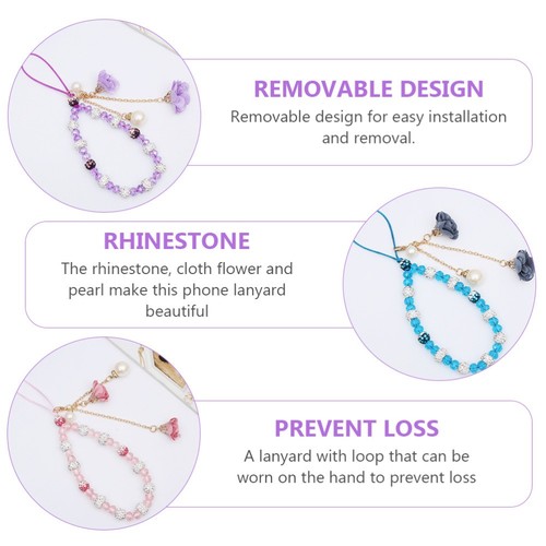 Mobile Phone Straps Rhinestone Cellphone Wrist Anti Lost Lanyard - 第 6/12 張圖片