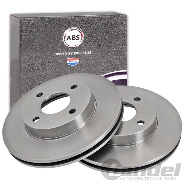 2X A.B.S. Bremsscheiben 260Mm Vorne Passend FüR Ford Sierra TVR Chimaera-image