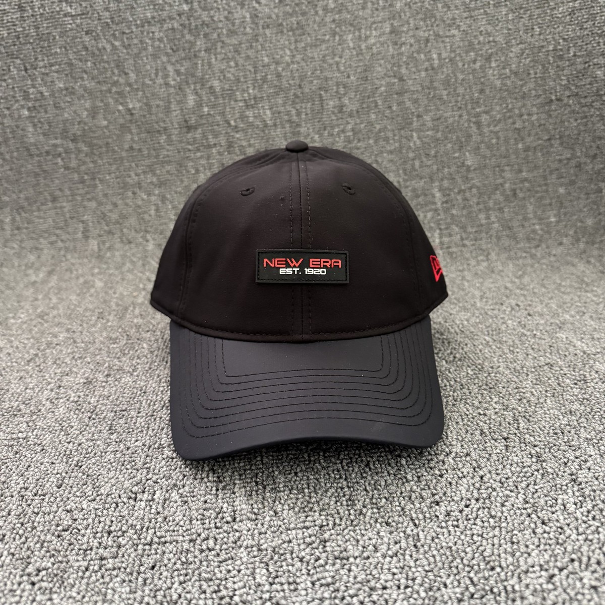 New Era Black Strapback Cap Curved Brim Est. 1920 Patch