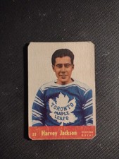 1955-56 Parkhurst Hockey # 22 Harvey Jackson Toronto Maple Leafs HOF