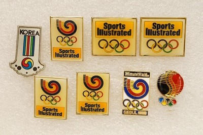 Vintage Jewelry Lapel Pins 1988 Olympics South Korea Sports Illustrated Logo