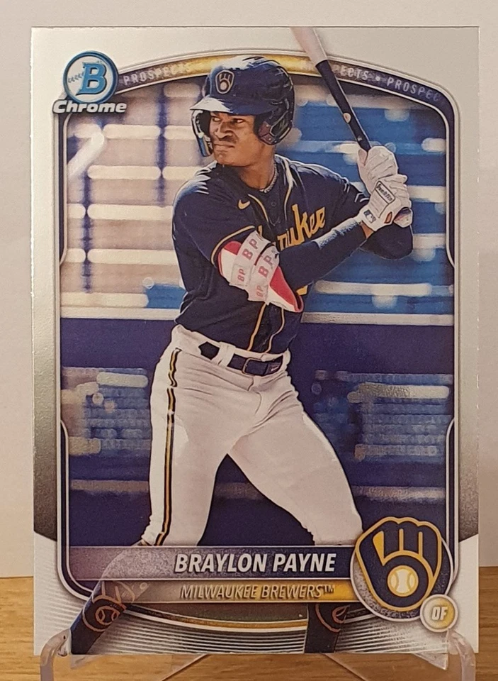 2025 Bowman Chrome Prospects Braylon Payne Milwaukee Brewers #BCP-148 - Photo 1/1