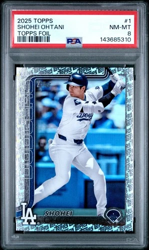 2025 Topps #1 Shohei Ohtani Topps Foil PSA 8