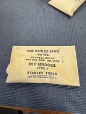 NOS Stanley Type J Bit Brace Jaws 965, 965N, 965NR, 966, 9751251, 1253 (C13)