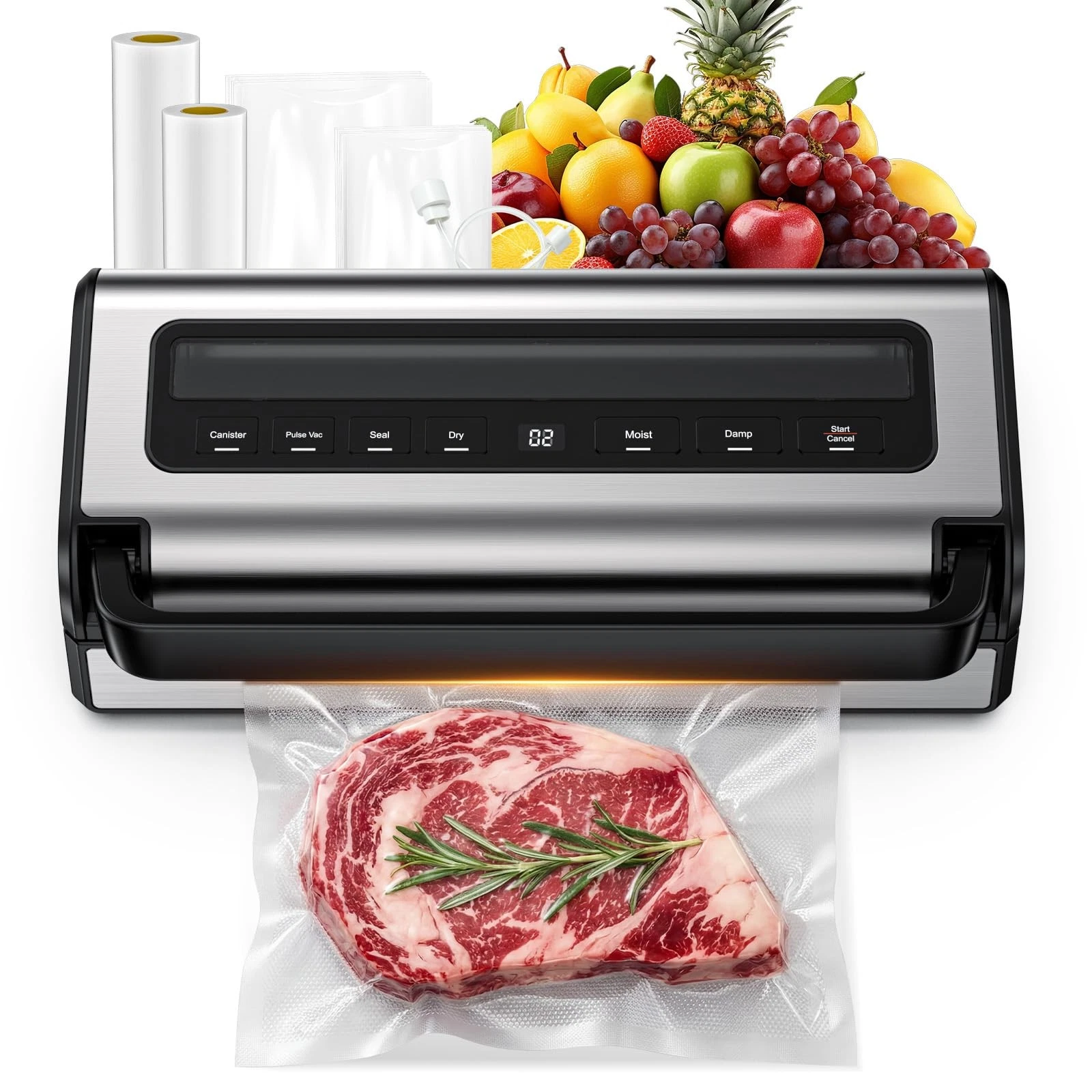 Vacuum Sealer Machine for Food, Multifunctional Automatic Food Saver for Dry,...
Opens in a new wind