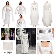 Star Wars Prinzessin Leia Cosplay Kostüm Leia Kleid Gürtel Outfit Halloween
