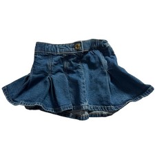 Gap Baby Girls 18-24M Denim Skirt Pleated Flare Blue Cotton Stretch