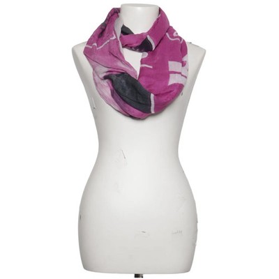 Cecil, Infinity Schal, Damen, Pink/Schwarz/Weiß, Print #FlM