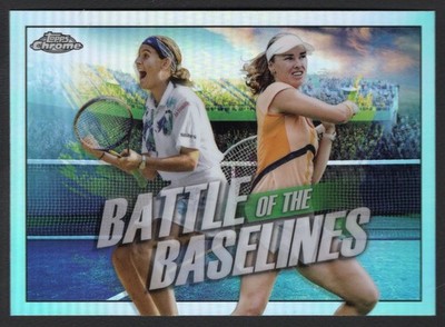 2021 TOPPS CHROME TENNIS -[BB-6 MARTINEZ / HINGIS]- BATTLE OF THE BASELINES CARD