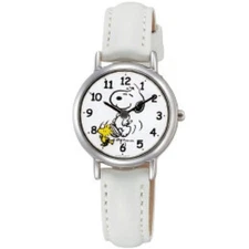 CITIZEN Q&Q PEANUTS Snoopy P003-314 Watch Analog White Women Leather Band NEW