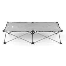 Regalo Extra Long My Cot Portable Toddler Bed, Folding Travel Cot for Kids, Gray