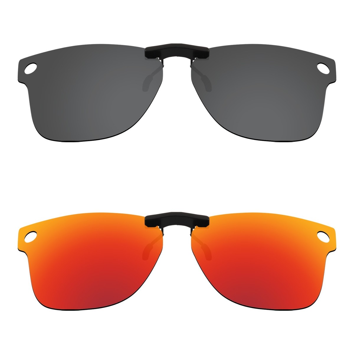 Polarized Clip-on Sunglasses for Ray-Ban Meta Wayfarer RW4008 53mm