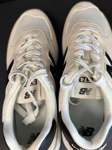 New Balance 574 PLATFORM Sneakers Tennis Shoes WM 10.5 Beige White Wl574-ZAH EUC - Picture 4 of 8