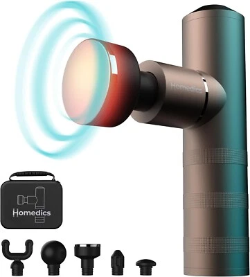 Homedics MYTI Mini Massage Gun with Heat Handheld Deep Tissue Muscle Massage Dsk