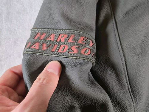 Harley Davidson Men 3XL Paradigm Triple Vent System 2.0 Leather Jack Black Olive - Picture 7 of 13