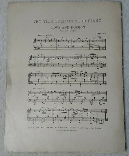 Love and devotion 1907 Sheet Music - 第 4/4 張圖片