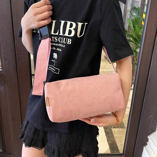 Lightweight Crossbody Bags Corduroy Travel Makeup Bag Fashion Shoulder Bag - Picture 6 of 13