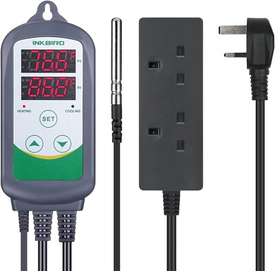 Inkbird Digitales vorverdrahtetes Thermostat Temperaturregelung ITC-308 Home Brew Heat