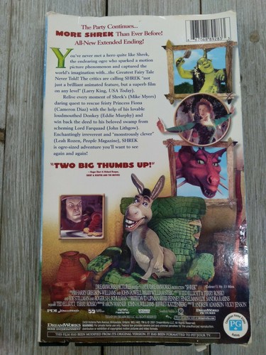 Shrek Special Edition Video Cassette VHS - Picture 2 of 2