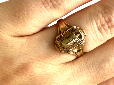 アクセサリー JOSTEN 10k Gold 1951 Class Ring Vintage High School 1951 Josten 10K Gold Ladies Class Ring