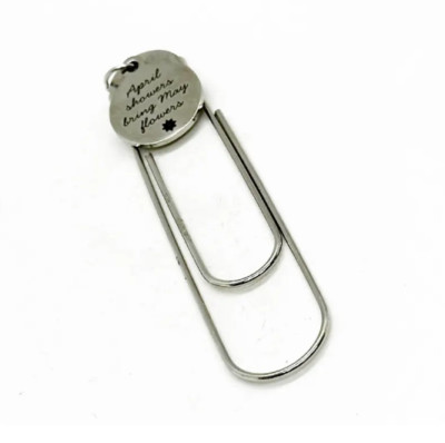 April Showers Bring May Flowers Charm Bookmark, Difficult Times, Tough Times