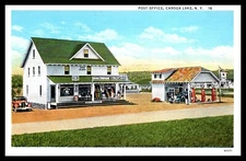 CAROGA LAKE NEW YORK, Post Office MOBILE GAS STATION, Era Autos, HUGHES LINEN