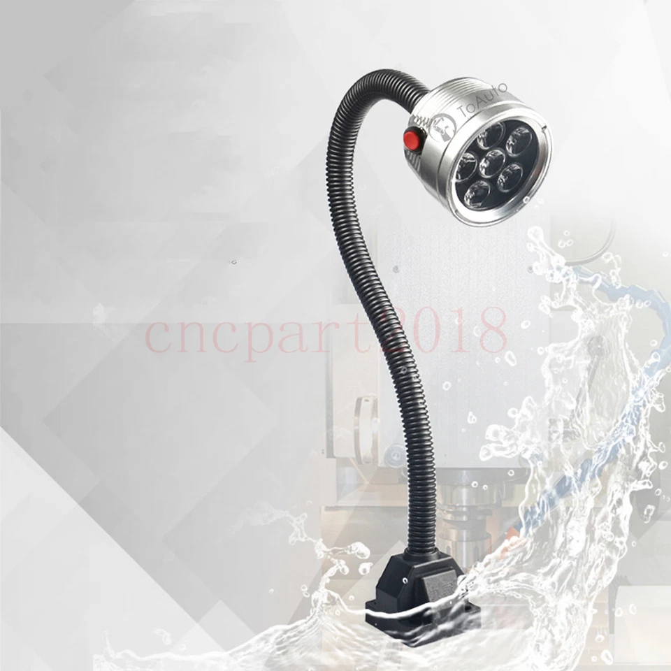 3W 600mm Arm LED Lamp Fixed Base Flexible Light 110-220V For CNC Milling Machine - Image 2 of 4