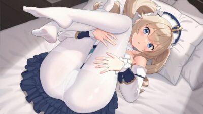 Anime barbara pegg cocobean genshin impact fanart from Stitched Gaming Mat Desk