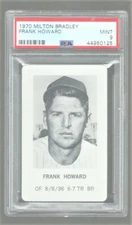 1970 MILTON BRADLEY BASEBALL  FRANK HOWARD  PSA 9 MINT  SENATORS  1960 N.L. ROY