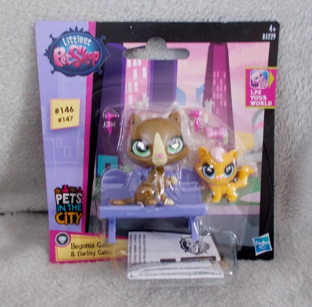 LPS / Littlest Pet Shop - Pets In The City #146 Begonia & #147 Darling Gatto