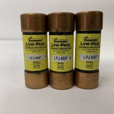 Bussman 3-pack LPJ-6SP Class J Time Delay 6A Fuse  NEW 