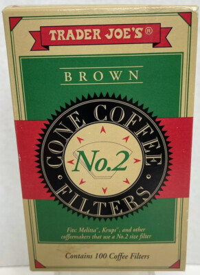 Trader Joe's Brown Cone Coffee Filters # 2- 100ct