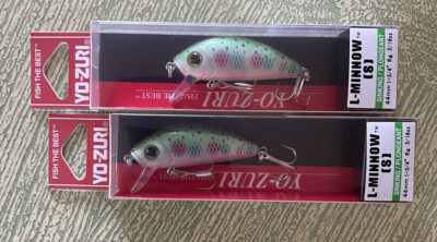 2 Yo-Zuri L-Minnow 1-3/4  3/16oz Natural Rainbow Trout Sinking