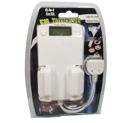 6-in-1 Car FM Transmitter MP3 Player Plug-In Radio Adapter Kit USB Charger LCD