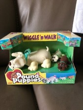 Pound Puppies 1996/1997 Wiggle  N Walk Mommy  2 Baby Puppies NIB NEW IN BOX
