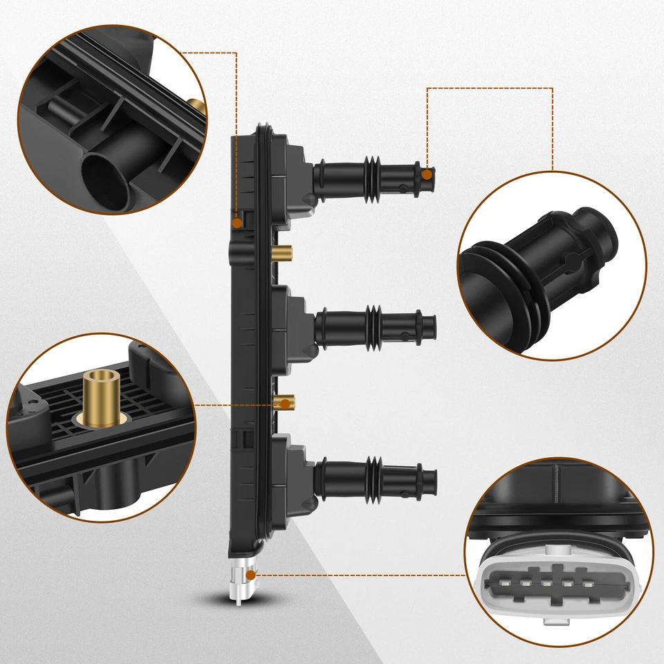 2 bobinas de encendido para cilindros Saturn LW200 LW300 2001-03 Vue 2002-03 #2,4,6 Foto 3 de 4