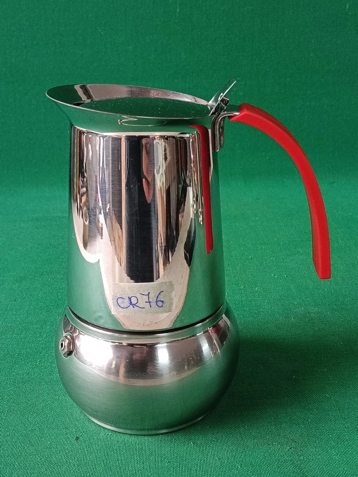 VINTAGE GB KITTY EXPRESS 6/3 CUPS STAINLESS STEEL COFFEE MAKER 18/10 GUIDE BERGNA. CR76
