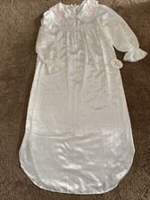 New With Tags Vintage White Ilise Stevens Nightgown Size M Flannel Lined