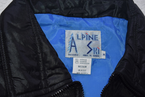 Vintage Alpine Convertable Puffer Jacket Vest Mens size medium New no tags - Picture 3 of 5